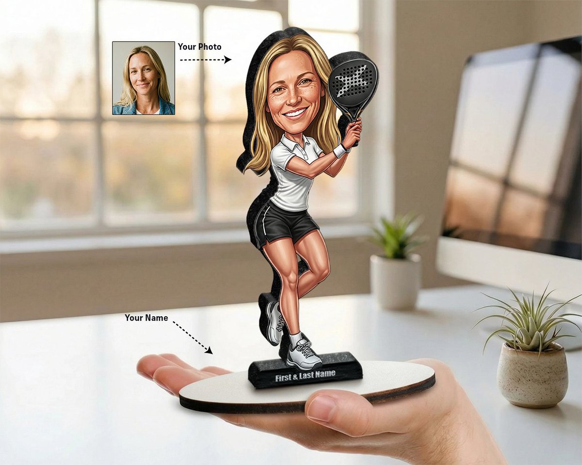 FiguristArt's tweet image. A custom caricature figurine of the racquet sport lover in your life — made from her photo, finished by hand, built to outlast the season. 🎾

Customize yours → figuristart.com

#PadelGift #TennisGift #PersonalizedGift
