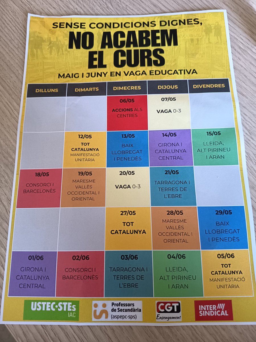 Un mes sencer de vagues.
Contra la bunkerització irresponsable del Departament.
#vagaeducativa