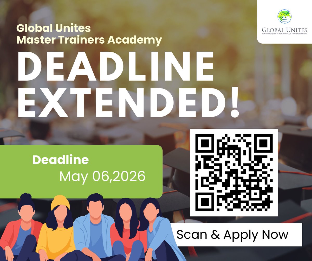 🛑 Deadline Extended!!
We’re excited to share that we’ve already received 200+ applications for the Global Unites Master Trainer Academy—an incredible response from passionate changemakers across the region! 

Apply here: forms.gle/WPG4bRVq2XMWdo…
New Deadline: 06th May 2026