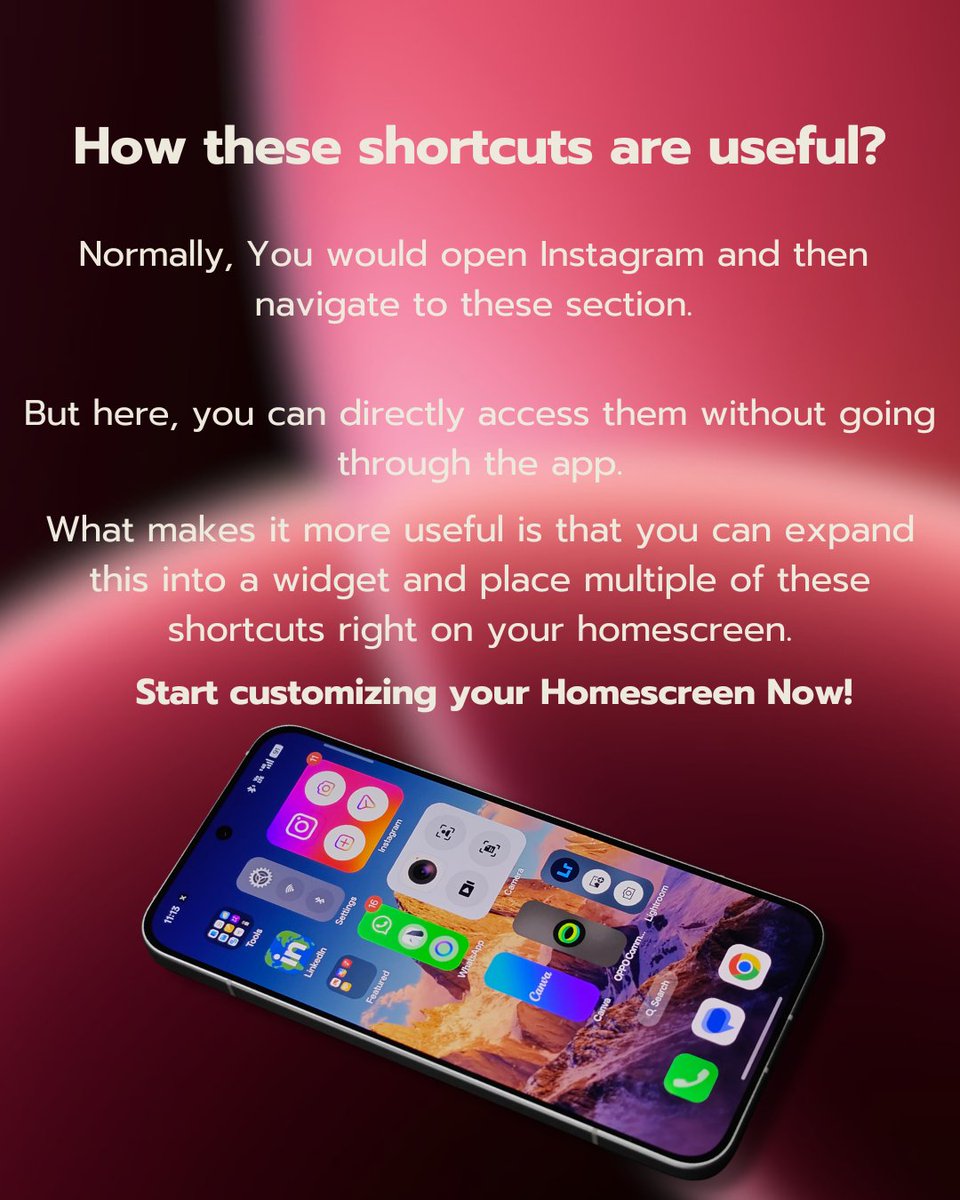 Iamhasannaqvi's tweet photo. Been exploring hidden shortcuts on the OPPO Reno15 and this one is genuinely useful.
ColorOS 16 lets you turn app icons into quick-action widgets — especially the Instagram shortcuts, which I’ve been using a lot.
#ColorOS16 #ColorOS #OPPO
@oppo https://t.co/pL0PZbWUUj