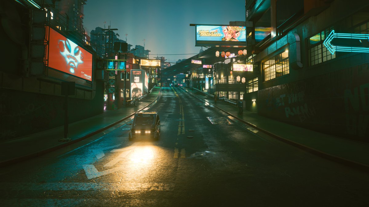 カブキ。
中心部。夜の坂道。
#サイバーパンク2077 #Cyberpunk2077