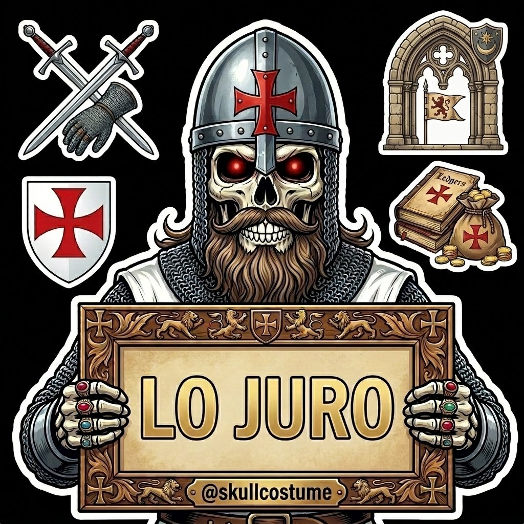 SkullCostume's tweet image. Cuando algo va en serio, se dice claro. Sin excusas, sin rodeos y sin temblores: lo juro. Palabra dada, palabra cumplida.

LO JURO

#knight #medieval #oath #honor #cross #armor #vow