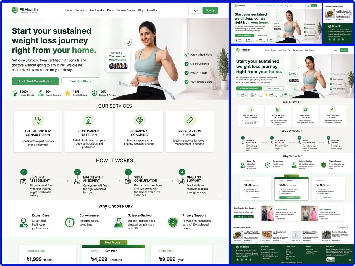 webtixaa's tweet image. Just launched: FitHealth! This clean, polished health consultation site is designed to engage and inspire. Explore it!
#FreelanceDesigner #WordPress #WebDesign #HealthTech #FitHealth #landingpagedesign #fitnesscare #weightloss