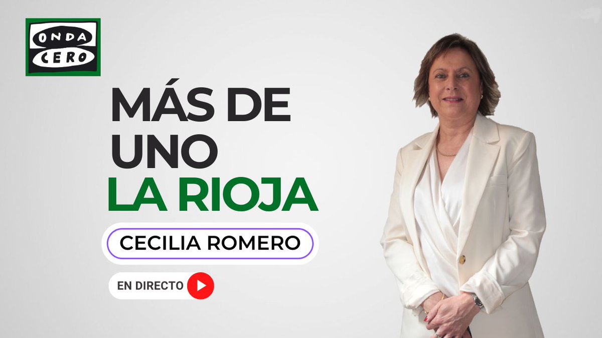 ondacerolarioja's tweet image. 🟢Comienza  "𝐌𝐚́𝐬 𝐝𝐞 𝐔𝐧𝐨 𝐋𝐚 𝐑𝐢𝐨𝐣𝐚"  con @CeciliaRoRu 
 
 📻 89.1 Logroño | 88.8 Rioja Baja
 🧑🏾‍💻#Magazine  L-V 12.20-14.00 #LaRioja
📍#MasDeUnoLaRioja #RadioEnDirecto 
💻 Escúchanos también en WEB👇🏾
ondacero.es/emisoras/rioja…