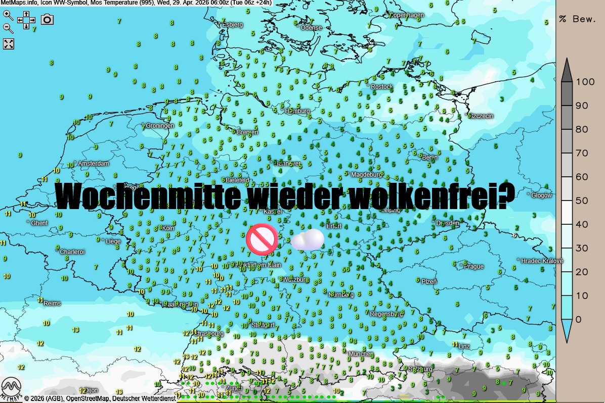 DonnerwetterDe's tweet photo. +++Wochenmitte wieder wolkenfrei❓+++
Wolkenloser Wettergenuss am Mittwoch für alle? 🚫☁️ Den morgigen Wettertag in der Gesamtschau haben wir hier für Euch! 🧐⬇️
https://t.co/blA5HQwq37
#Wetter #Wochenmitte #Mittwoch #Temperaturen #Frühling #April https://t.co/cNqyPzEqlB