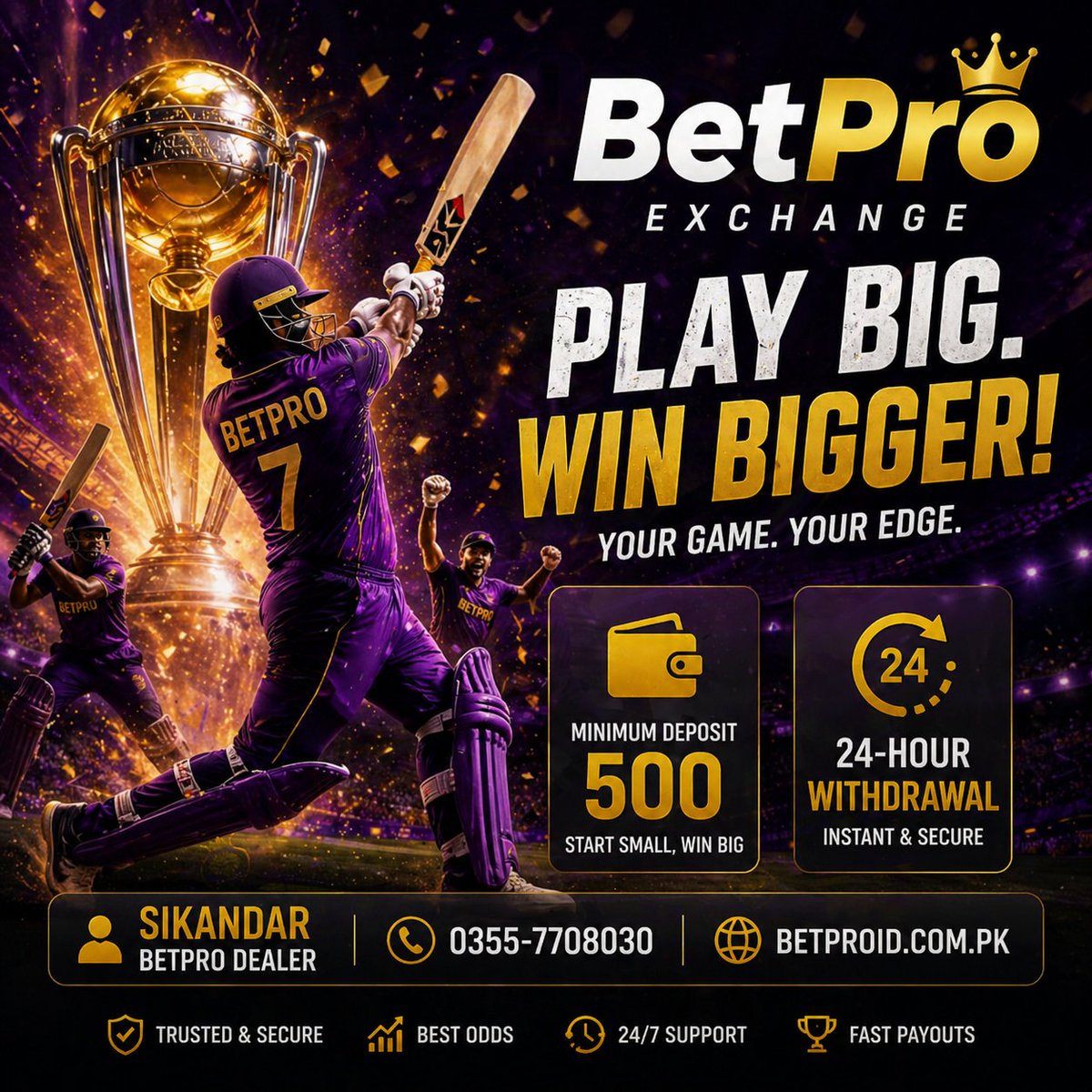 BetproExchange's tweet photo. How to Choose BetPro Dealer in Pakistan
Choosing the right BetPro dealer in Pakistan is important.

Follow this checklist:
✔ Verified BetPro ID
✔ Fast withdrawals
✔ Trusted support

📞 WhatsApp: 03557708030 https://t.co/rR1zcTpcak