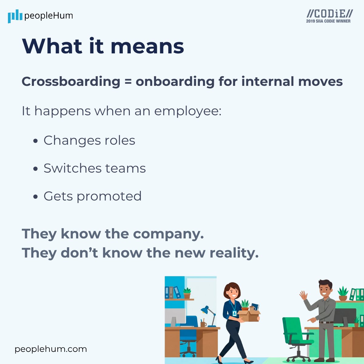 PeopleHum's tweet photo. Crossboarding is onboarding for internal moves, when an employee switches teams, roles, or locations and needs a real ramp, not “you’ll figure it out.”
👉Read the full glossary here: https://t.co/frvEmE5pCK
#InternalMobility #Onboarding #WorkDesign #BabyNongZon #5SOSinManila https://t.co/UQteUn0MCU