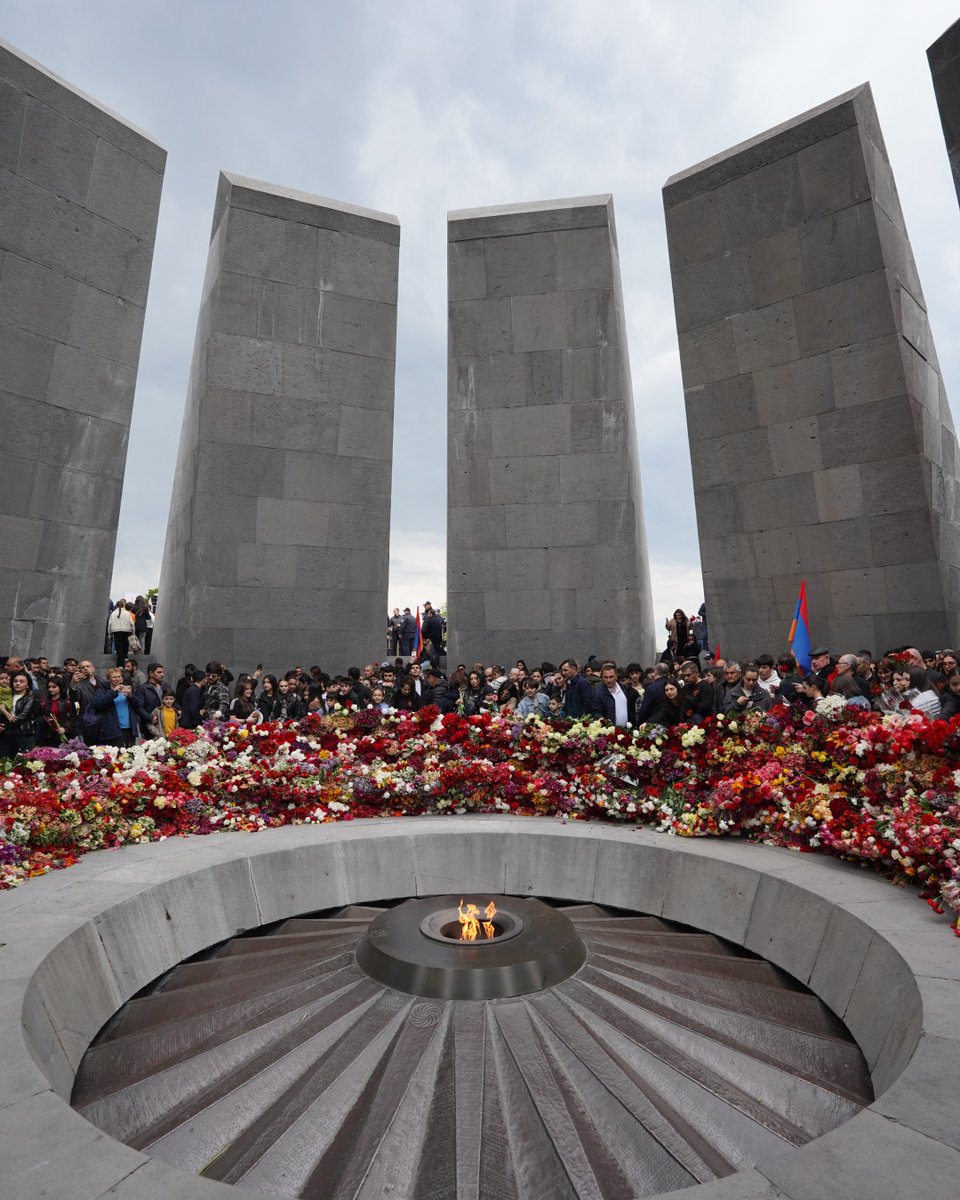 AMAA_Armenia's tweet photo. The road leading to Tsitsernakaberd feels like a symbol in itself—a journey from pain to faith, from loss to hope. It reminds us that history is not only the past; it is a responsibility that lives on in the present. https://t.co/FgiQjCAeB0