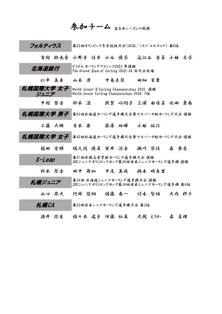 札幌カーリング協会 tweet media