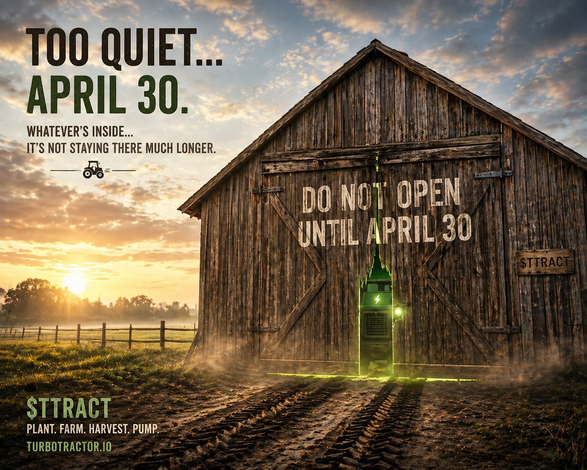 They said “no pump”…
The engine wasn’t even ON. 
April 30  the machine is coming.

Plant. Farm. Harvest. 

They faded early.

They’ll chase when it starts moving.
<a href="/TractorTurbo/">Turbo Tractor</a> was OFF. Coming on April 30th