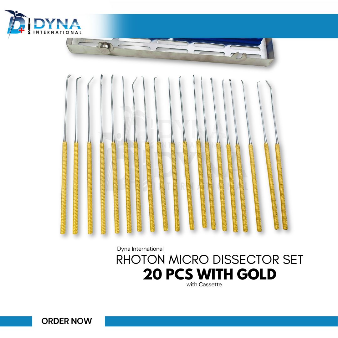 dyna_intera5581's tweet image. 20 Pcs Gold Rhoton Micro Dissector Set 

#dynainternational #surgicalinstruments #surgeons #viralvídeo #DailyProgress