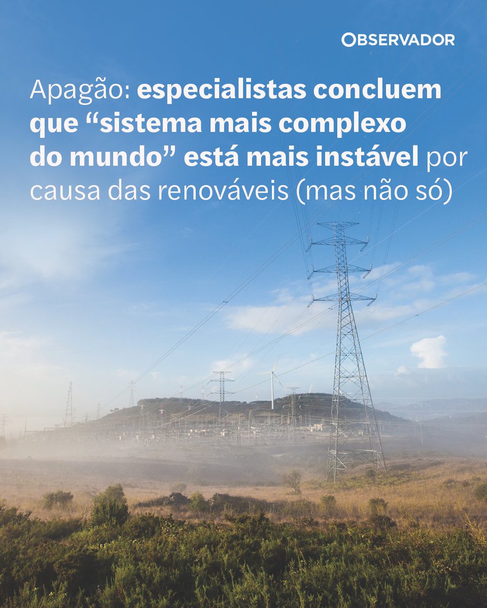 observadorpt's tweet image. Grupo de especialistas analisou solidez do sistema elétrico, "o mais complexo do mundo", que está mais instável por causa das renováveis, mas não só. E faz recomendações.

#Eletricidade #Energia #Economia #Espanha #EnergiaRenovável