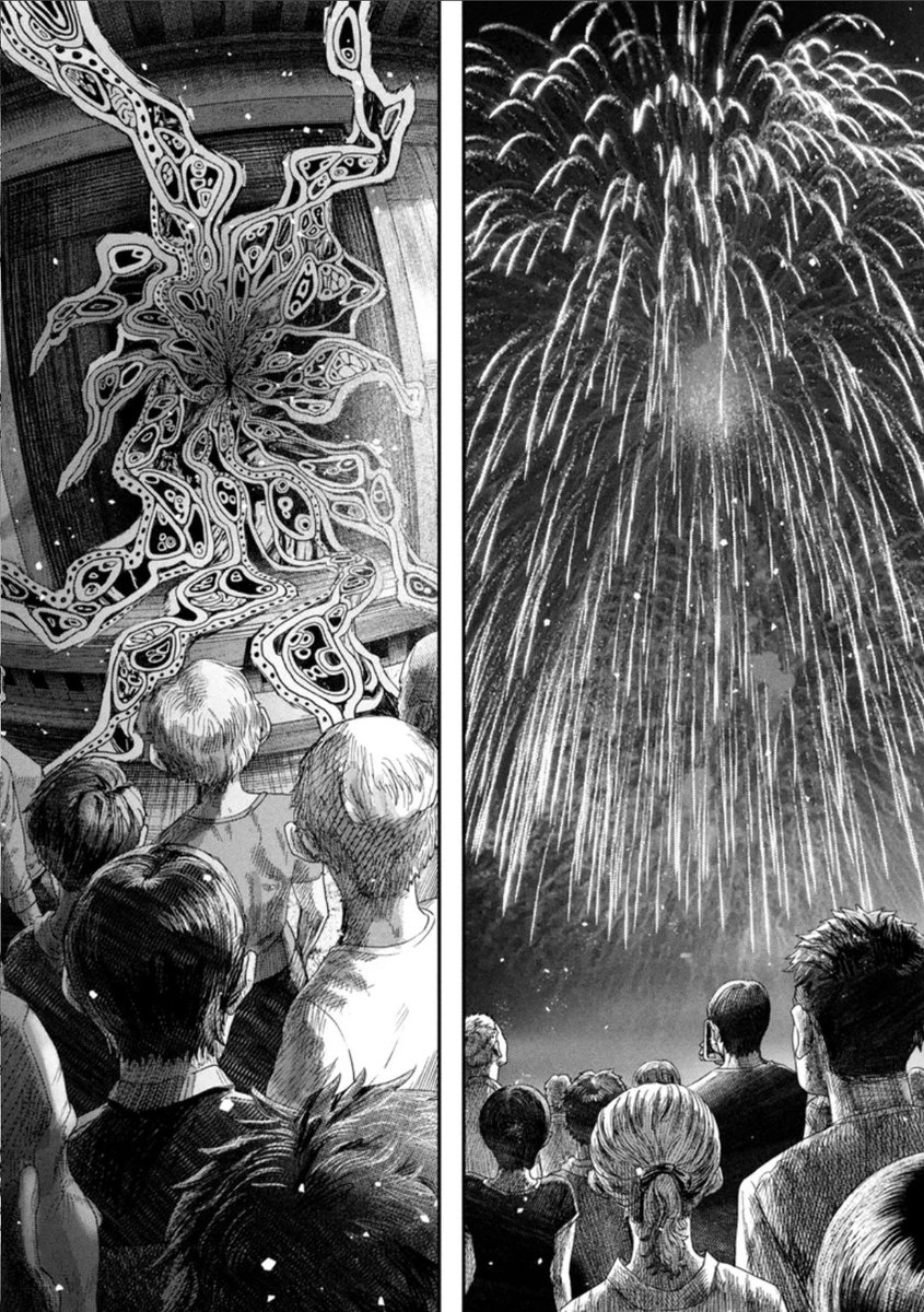 sofaishell's tweet photo. He wanted to see the fireworks so much that he became one himself (._.)
 
#thesummerhikarudied https://t.co/d15sRkZQCm