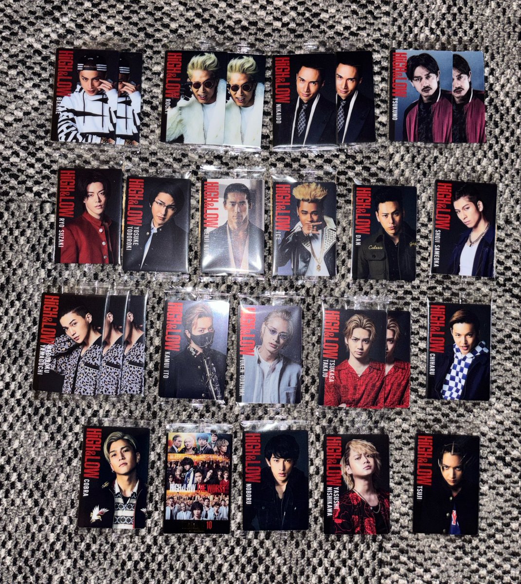 hinadayo_131's tweet photo. HiGH&amp;LOW 10th ANNIVERSARY ハイロー
ウエハース カード
交換 トレ

【求】
雨宮広斗 (ØMI)

【譲】
画像
BERNRE・ROCKY・二階堂・九十九・須嵜・轟・九鬼・ICE・ダン・鮫岡・山口・伊東・小田島・高城・チハル・辻・西川・ノボル・コブラ・レア(WORST)

郵送希望。
複数でのトレ可能です！ https://t.co/OTsg6tMbRS
