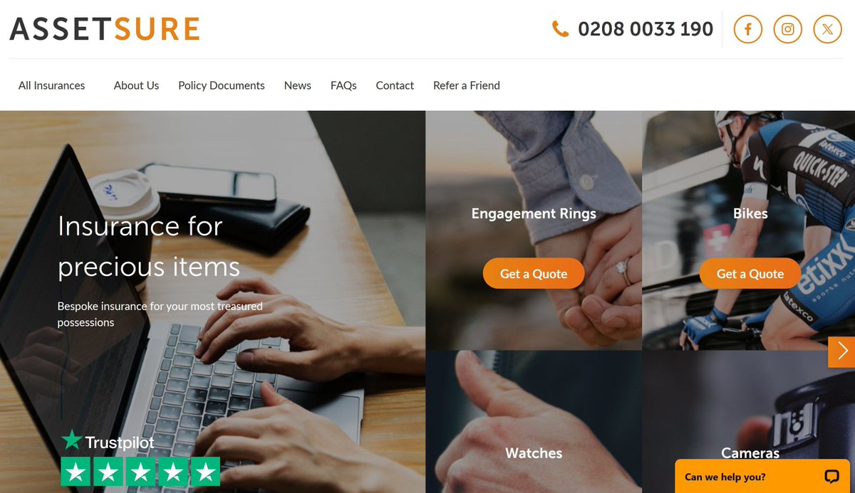 assetsure's tweet image. Need to make a claim? We're here to help! 🤝 Our claims team help make the process quick and easy. Experience first-class service with Assetsure. assetsure.com #InsuranceClaims #CustomerService #Support