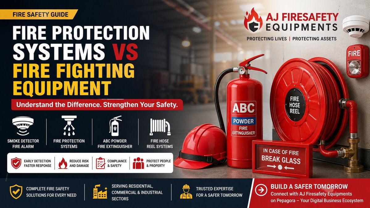 KrittikaCh78082's tweet image. What’s the real difference between fire protection systems and fire fighting equipment? And why your business needs both?
Read this quick guide: jpst.it/4_m0G

#FireSafety #IndustrialSafety #FireProtection #FireFightingEquipment #SafetyFirst #BusinessSafety #Pepagora