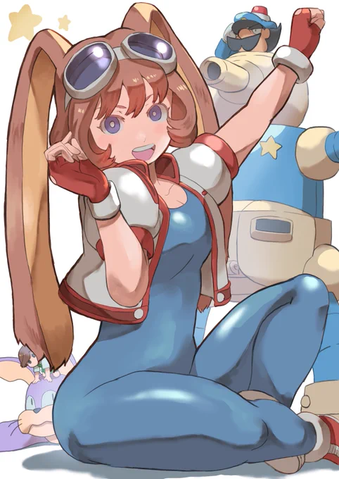#格ゲーキャラ描こうぜ 本日はわくわく7の牧原アリーナさんとポリタンクZin徳川超十郎とまるるん&amp;六条麦を再掲なのどすw #タイムラインにサンソフトを流そう