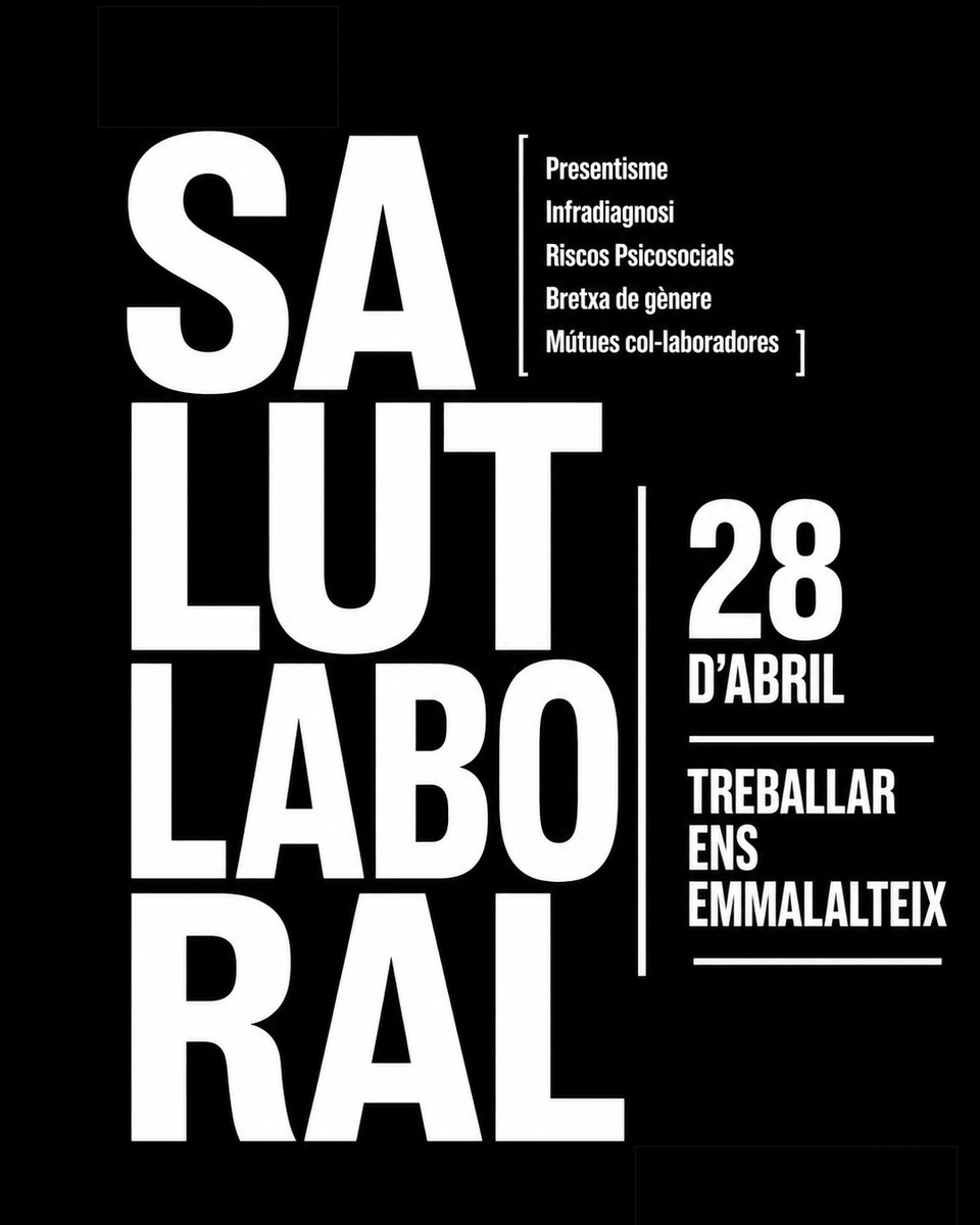 Avui, 28 d’abril, és el Dia Mundial de la Seguretat i la Salut a la feina. Una bona ocasió per recordar que, a casa nostra, tenim un problema greu de salut laboral que continua sense resposta.