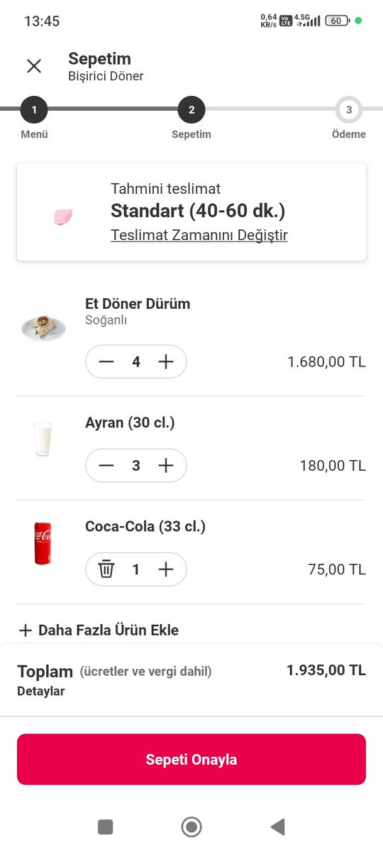 Azzemali's tweet photo. @nedimpolat63 @gantepvaliligi @GaziantepBeld Nedim bey hesapta bir yanlışlık mı oldu acaba uygulamada daha pahalı olur dükkana göre ama yinede çok fark var https://t.co/Xo9Nl3PxJt