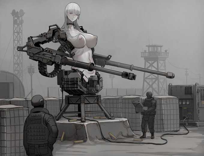 リクエストで描かせていただきました。 転用対空砲座です。