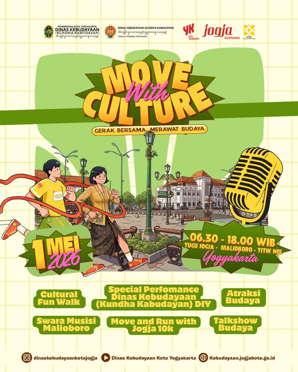 BarbBroBro's tweet photo. Yukk... Kita ramaikan event dimalioboro besok.. 
Catat tanggalnya ya..

1 Mei 2026 pukul 06.30WIB- 18.00WIB
Tugu Jogja-Malioboro-Titik Nol KM https://t.co/sZUITDNZxG