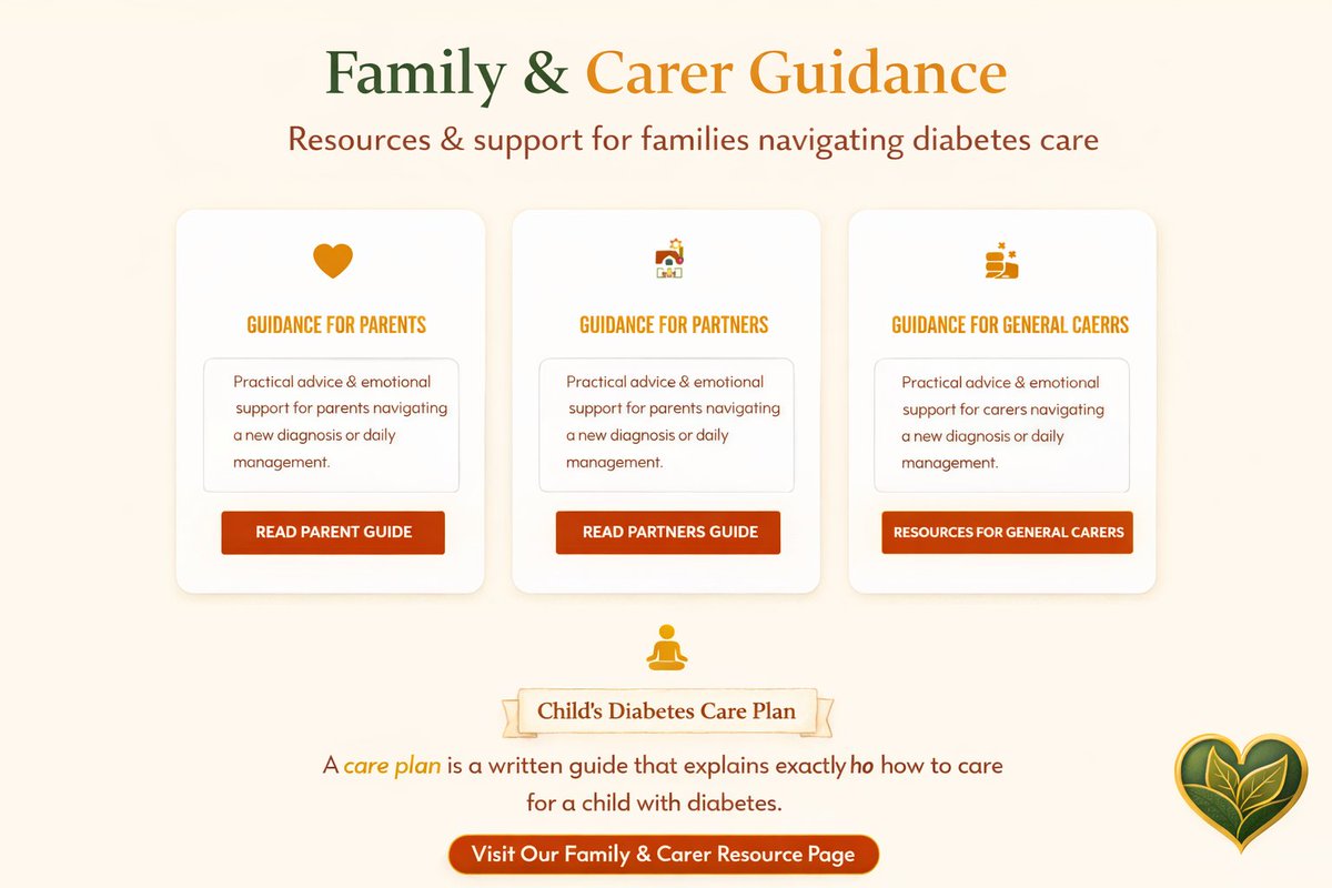 JawadkMohsin's tweet image. Supporting someone with Type 1 Diabetes can feel overwhelming.Our new Family &amp;amp; Carer Guidance Hub offers free, sincere support for parents, partners, and carers.

Hashtags:   #T1D #DiabetesSupport #Carers #Parenting #GHSweetCare

ghsweetcare.com/family-carer-s…