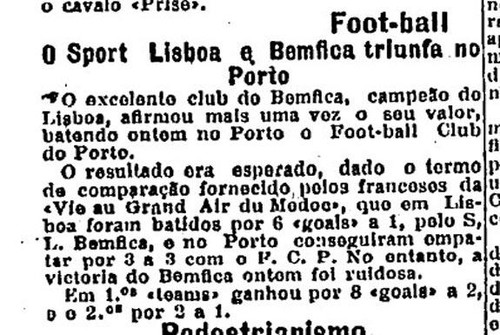 OFuraRedes's tweet photo. FC Porto e SL Benfica defrontaram-se pela primeira vez na Cidade Invicta há mais de 100 anos, mais precisamente a 28 de abril de 1912, num encontro amigável que terminou com triunfo dos encarnados, por 8-2.

Nesse primeiro Clássico aconteceram coisas bastante curiosas:
- o FCP pagou ao SLB, com a receita da bilhética, os bilhetes de comboio de Lisboa para o Porto;
- e, ainda mais extraordinário, os adeptos azuis e brancos deslocaram-se à estação de comboios para saudar a equipa lisboeta à chegada!

Outros tempos...