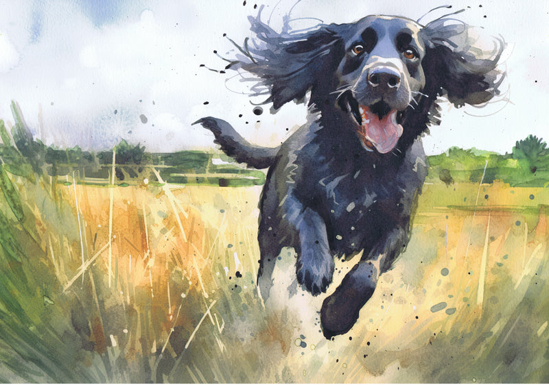 OscarJetson's tweet image. Countryside Leap – Hand-Signed Watercolor Art Print of a Working Cocker Spaniel by Oscar Jetson dogfishart.com/products/count… #painting #OscarJetson #art #DogArt