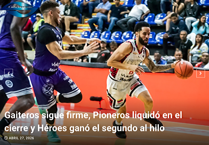 avsphotoreport's tweet image. 🏀 La novena semana de la SPB 2026 arrancó este lunes con tres compromisos:

🔥💪Gaiteros ganó y sigue firme en la cima, ⚔️Héroes ganó el segundo en fila y ⚜️Pioneros liquidó a Spartans en el último segundo

👉 Léelo en AVS
noticias.avsphotoreport.com/baloncesto/spb… #spb #gaiteros #heroes #pioneros