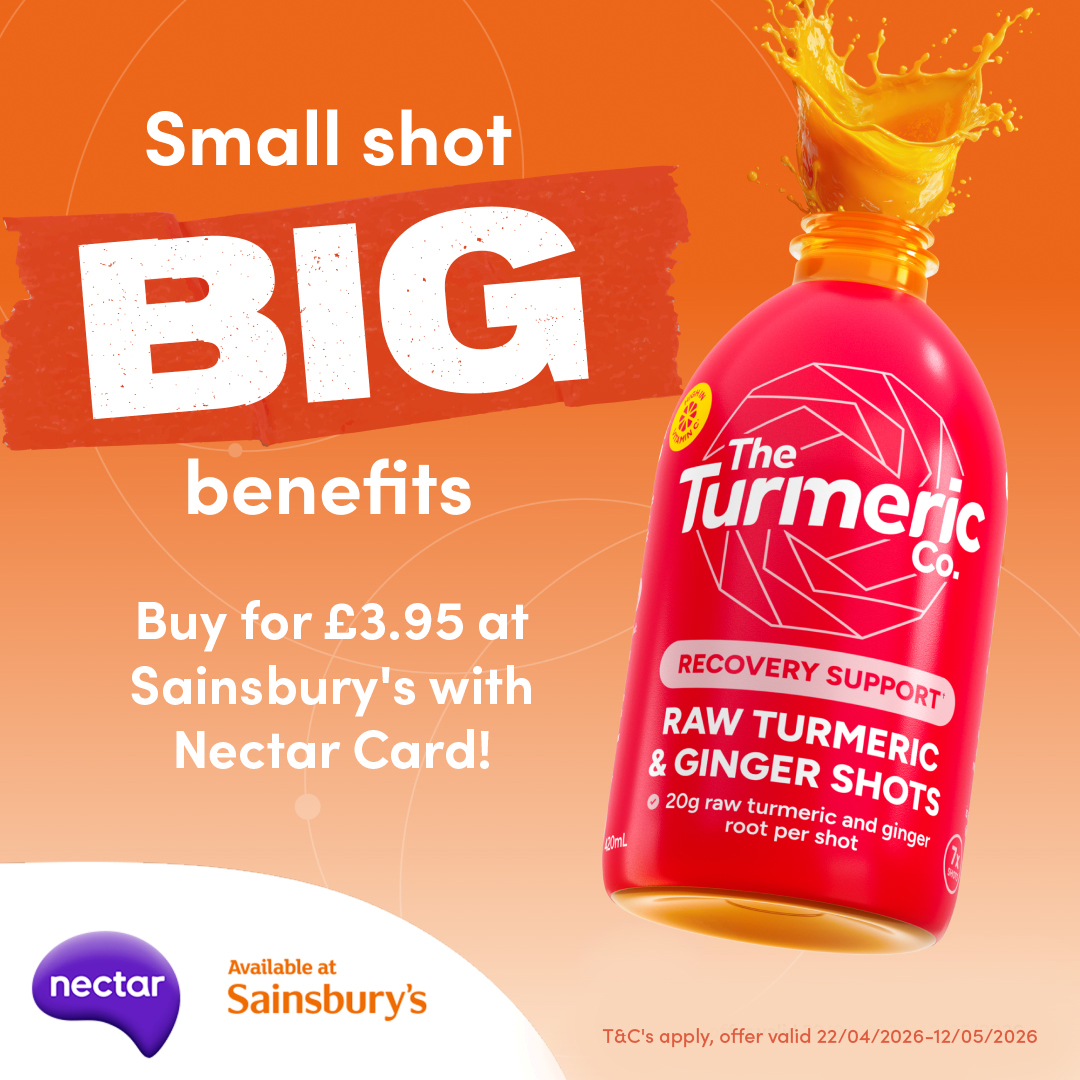 LeicesterTigers's tweet photo. Fuelled by nature, backed by science!
Pick up a 420ml Turmeric & Ginger, Turmeric & Vitamin C & D3, or Turmeric & Ashwagandha dosing bottle in-store at Sainsbury's for £3.95 with your Nectar Card!
T&C's apply, offer valid 22/04/2026-12/05/2026
#partnerad https://t.co/vYVtLousxx