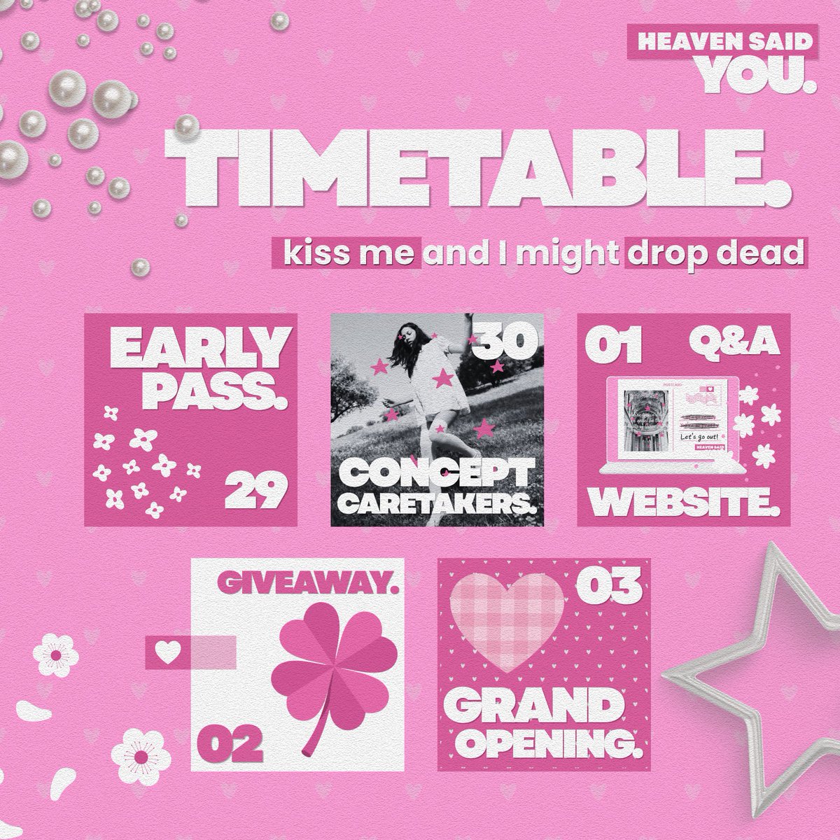 heavensaidyou's tweet photo. 𐔌 . . . . Oh, one night 𝐲𝐨𝐮 were bored in bed and 𝘴𝘵𝘢𝘭𝘬𝘦𝘥 us on the internet, only to find this pink little schedule on your timeline, looking suspiciously similar to the b͟l͟u͟s͟h͟ o͟n͟ y͟o͟u͟r͟ c͟h͟e͟e͟k͟s͟. 𓂃 ࣪˖ ִֶָ🩷 https://t.co/cSjDYSpNV8