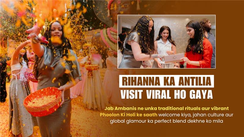 _AmbaniWorld's tweet image. Rihanna ka Antilia mein Phoolon Ki Holi khelna sirf ek moment nahi tha — ek statement tha.
India ki traditions, ab global spotlight ke saath shine kar rahi hain. 🌼
#AmbaniFamily #RihannaInIndia #Holi #LuxuryLifestyle #India