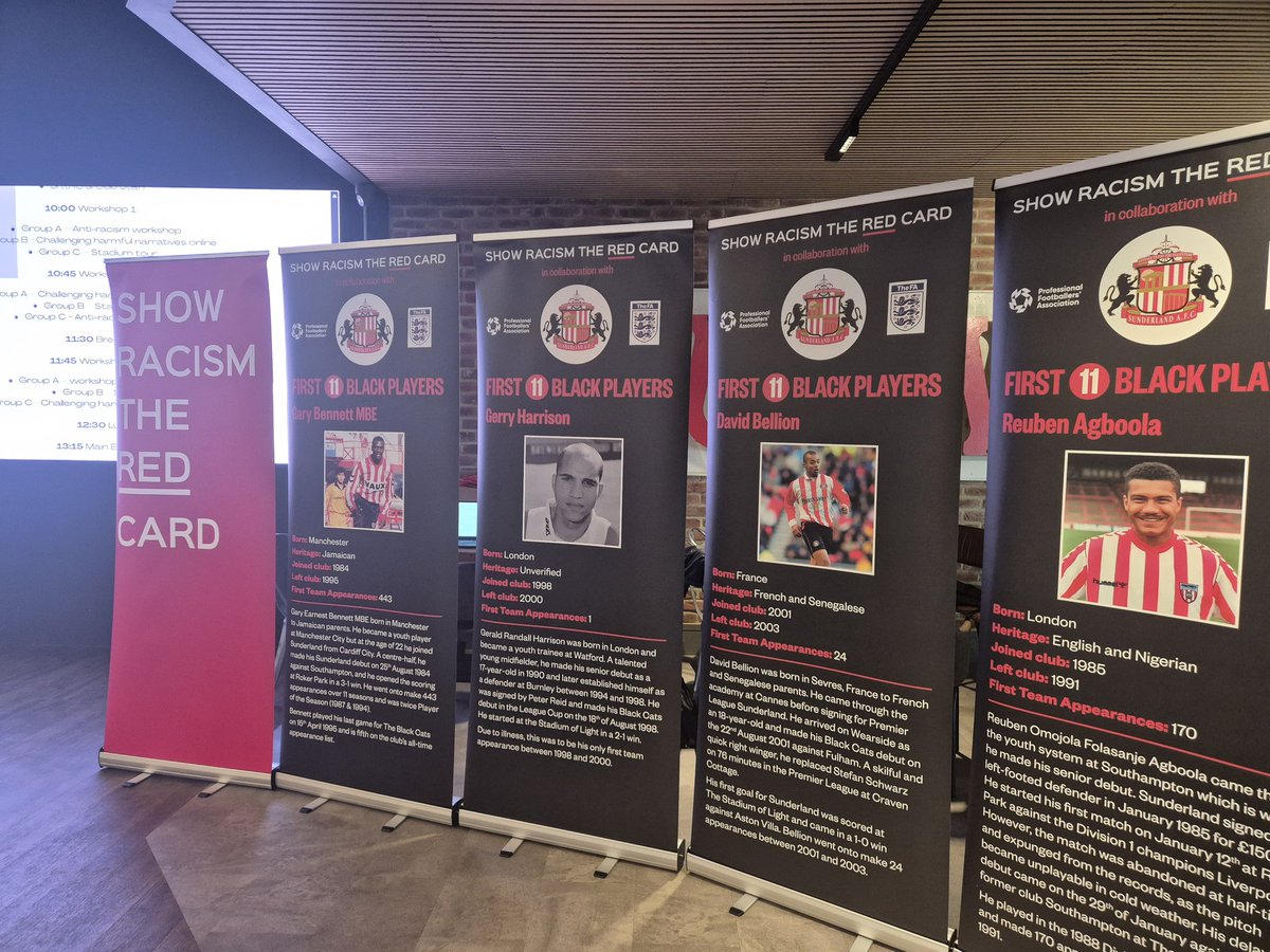SRTRC_England's tweet image. Our #Antiracism #Education event at @SunderlandAFC's Stadium of Light is underway.
#SAFC #ShowRacismtheRedCard