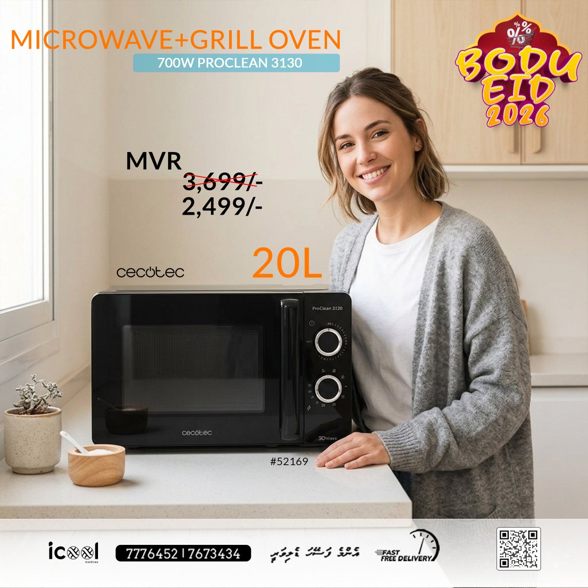 IcoolMaldives's tweet image. Cook fast, grill better 🍽️✨
Microwave + Grill Oven for quick meals and perfect grilling.
#Microwave #GrillOven #KitchenEssentials #HomeCooking #ModernKitchen #SmartLiving