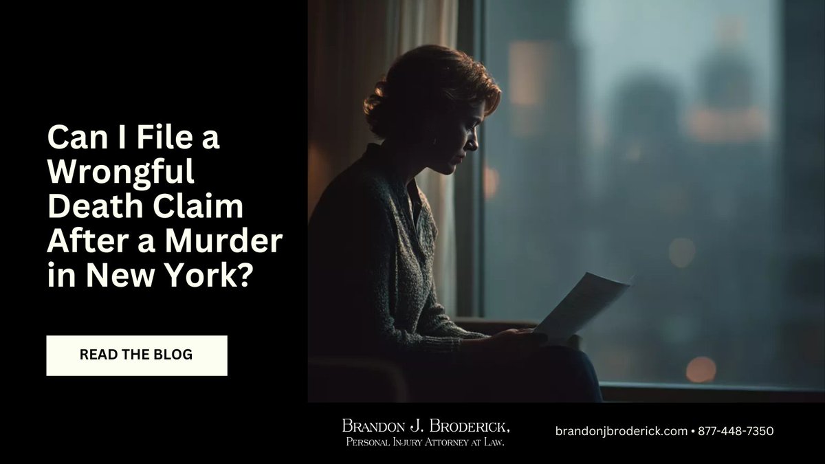 bjbroderick's tweet image. 🕊️💔 After a murder in New York, a criminal case isn’t your only option. Families may be able to pursue a civil wrongful death claim—even without a conviction. ⚖️ Learn how these cases work. 👉 tinyurl.com/46snk62f

#WrongfulDeath #NewYorkLaw #LegalFAQ #LegalFacts
