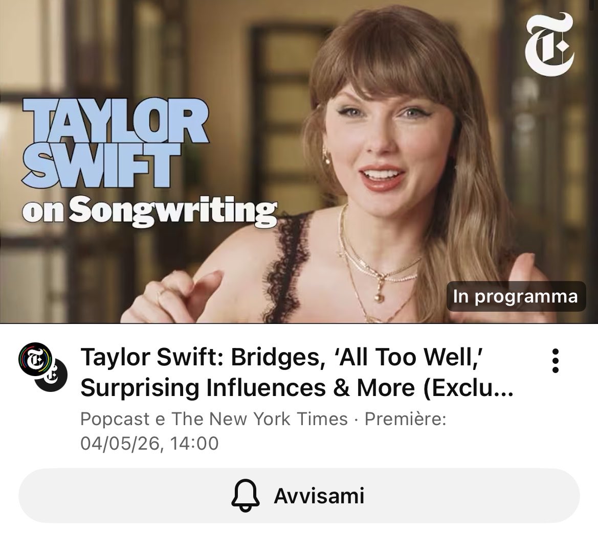 il 4 maggio big day for annoying people perché sentiremo taylor parlare per più di mezz’ora