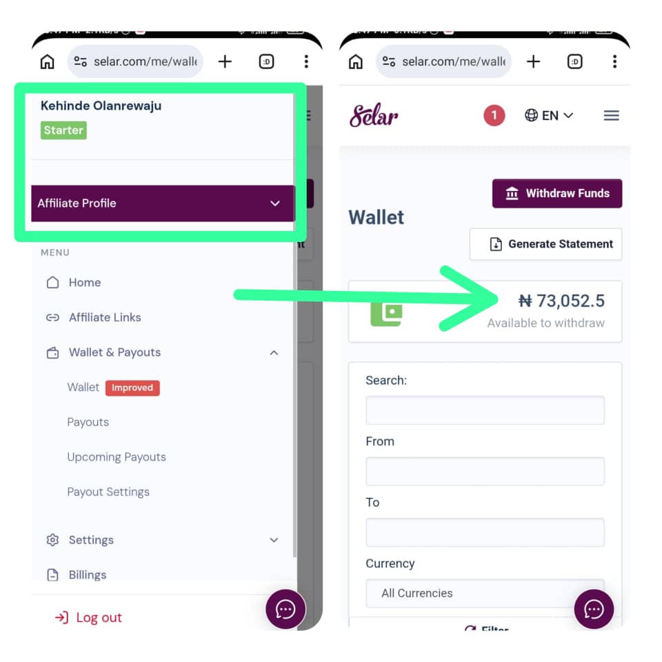 Kehindeolanre1's tweet photo. Just don't Give up 🔥 it's going to work, first time of seeing over 70k in my affiliate dashboard since 2023,🔥 it can only get better daily ✅ Thanks @coachnathel you made it happen,my Boss @IsraelTaiwo04 Big mom @OLUWABUKUNMI412 🧡 both of you are my life saver 🙏🏻we go again https://t.co/KE0z5T9rAb