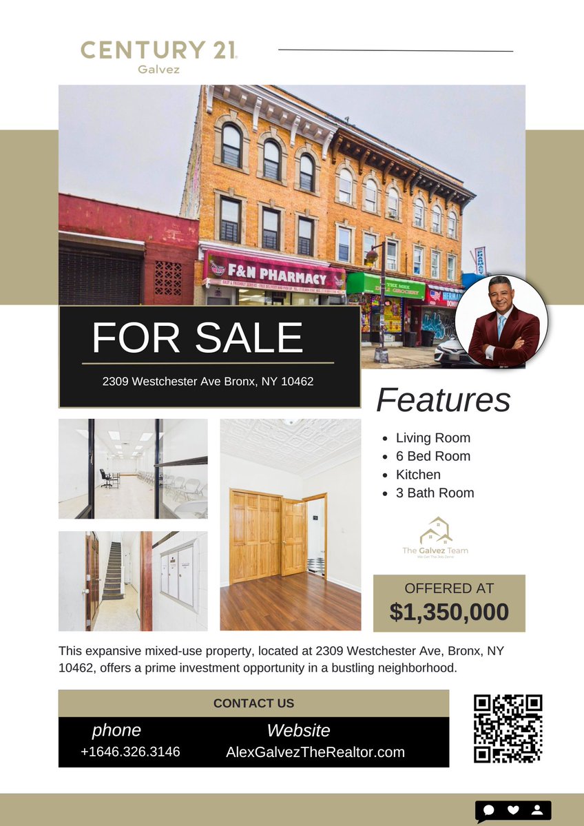 🏙️ Mixed-Use Property for Sale in Bronx, NY | High-Income Investment Opportunity 💰

💰 Price &amp; Offer:

🔥 Offered At: $1,350,000

📱 Phone: +1 646-326-3146
🌐 Website: AlexGalvezTheRealtor.com
.
.
#BronxRealEstate 🗽 #NYCProperty #InvestmentOpportunity