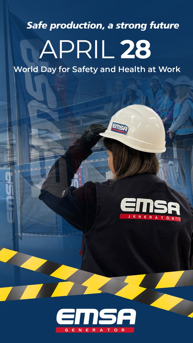 EmsaGenerator's tweet photo. 28 Nisan Dünya İş Sağlığı ve Güvenliği Günü kutlu olsun.
 _____________________

Happy World Day for Safety and Health at Work on April 28. 

#WorldDayForSafetyAndHealthAtWork #April28 https://t.co/Z6u3jMxXJK