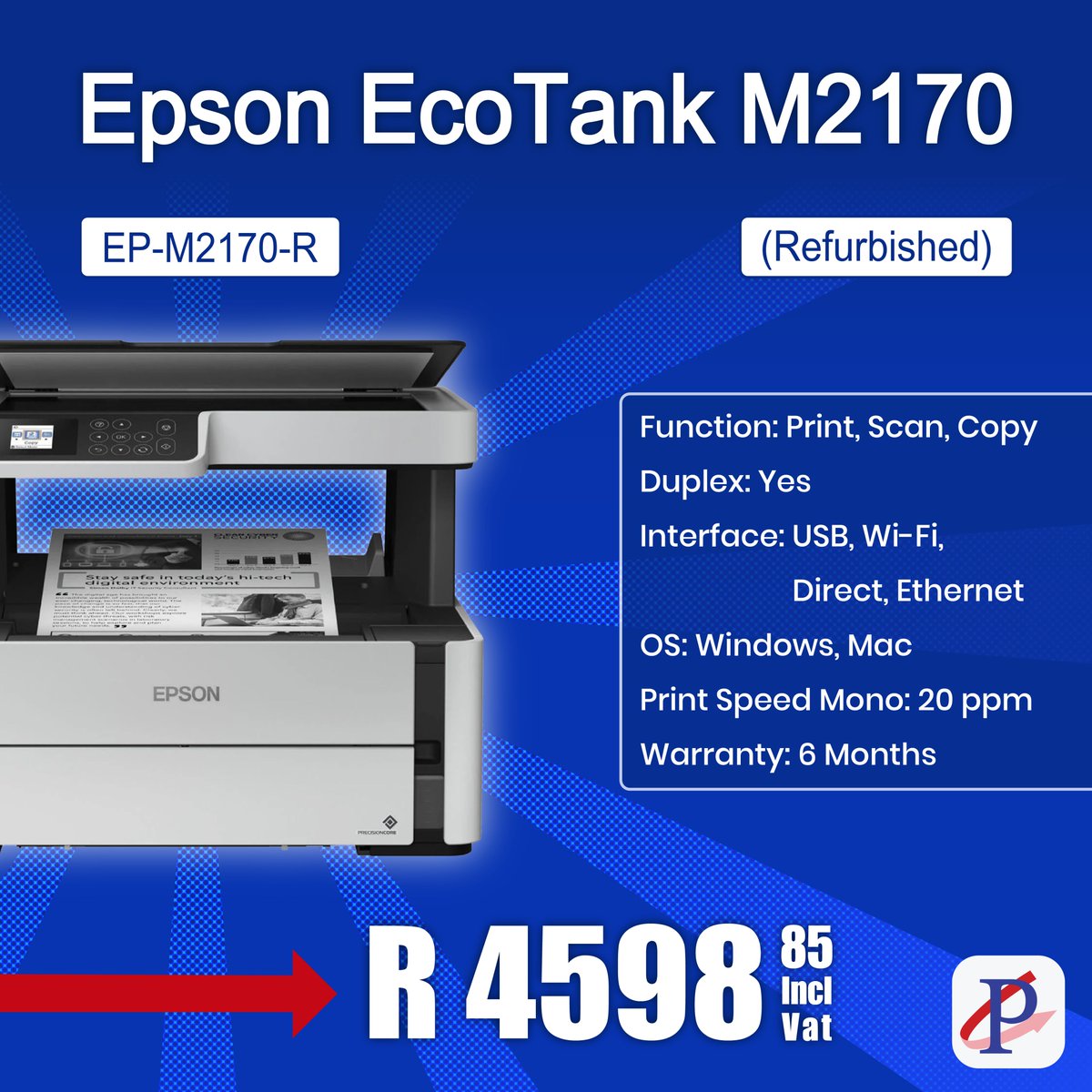 Partserve's tweet image. Upgrade your printing experience with Epson EcoTank printers that combine convenience and efficiency. 
Make printing simple and effective.

👉 Click the link below to get yours today!
shop.partserve.co.za

#Epson #EcoTank #Printers #Deals #TechDeals #Refurbished #Partserve