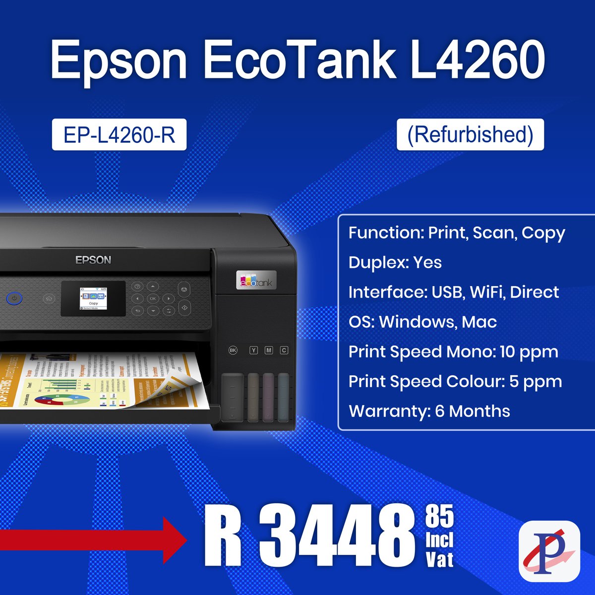 Partserve's tweet image. Upgrade your printing experience with Epson EcoTank printers that combine convenience and efficiency. 
Make printing simple and effective.

👉 Click the link below to get yours today!
shop.partserve.co.za

#Epson #EcoTank #Printers #Deals #TechDeals #Refurbished #Partserve