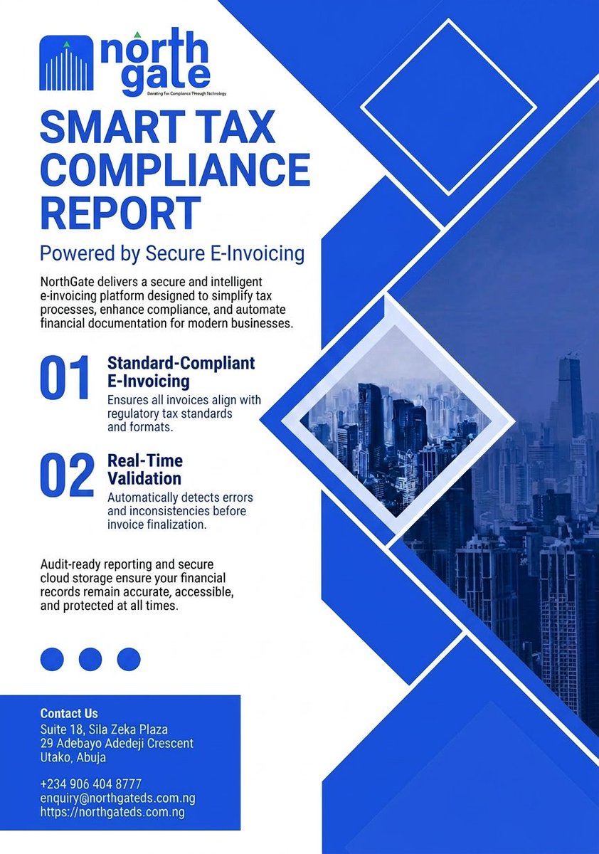 _northgates_'s tweet image. Tax compliance should be simple.
Smart e invoicing helps you reduce errors, stay compliant, and keep clean records.
NorthGate focuses on accuracy, speed, and security.
If your process still feels manual, fix it now.
#TaxCompliance #EInvoicing #BusinessEfficiency