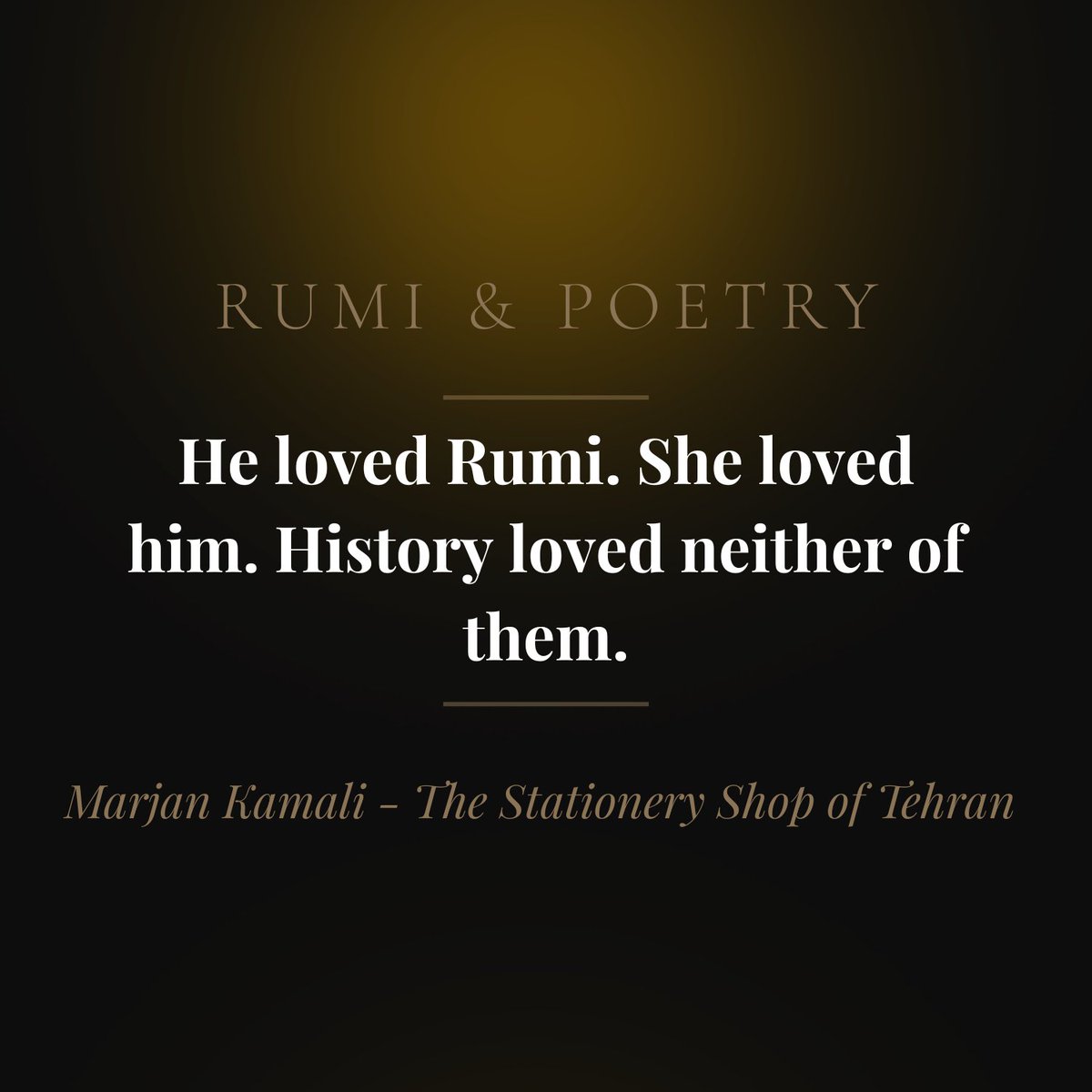 thenstudio16's tweet image. Bahman loved Rumi's poetry. It's not a small detail.

In The Stationery Shop of Tehran, Rumi runs beneath the entire novel like a second current, older than the coup, older than Tehran, older than any heartbreak.

#TheNarrativeStudio #Rumi #Reading #Books #Fiction #Literature
