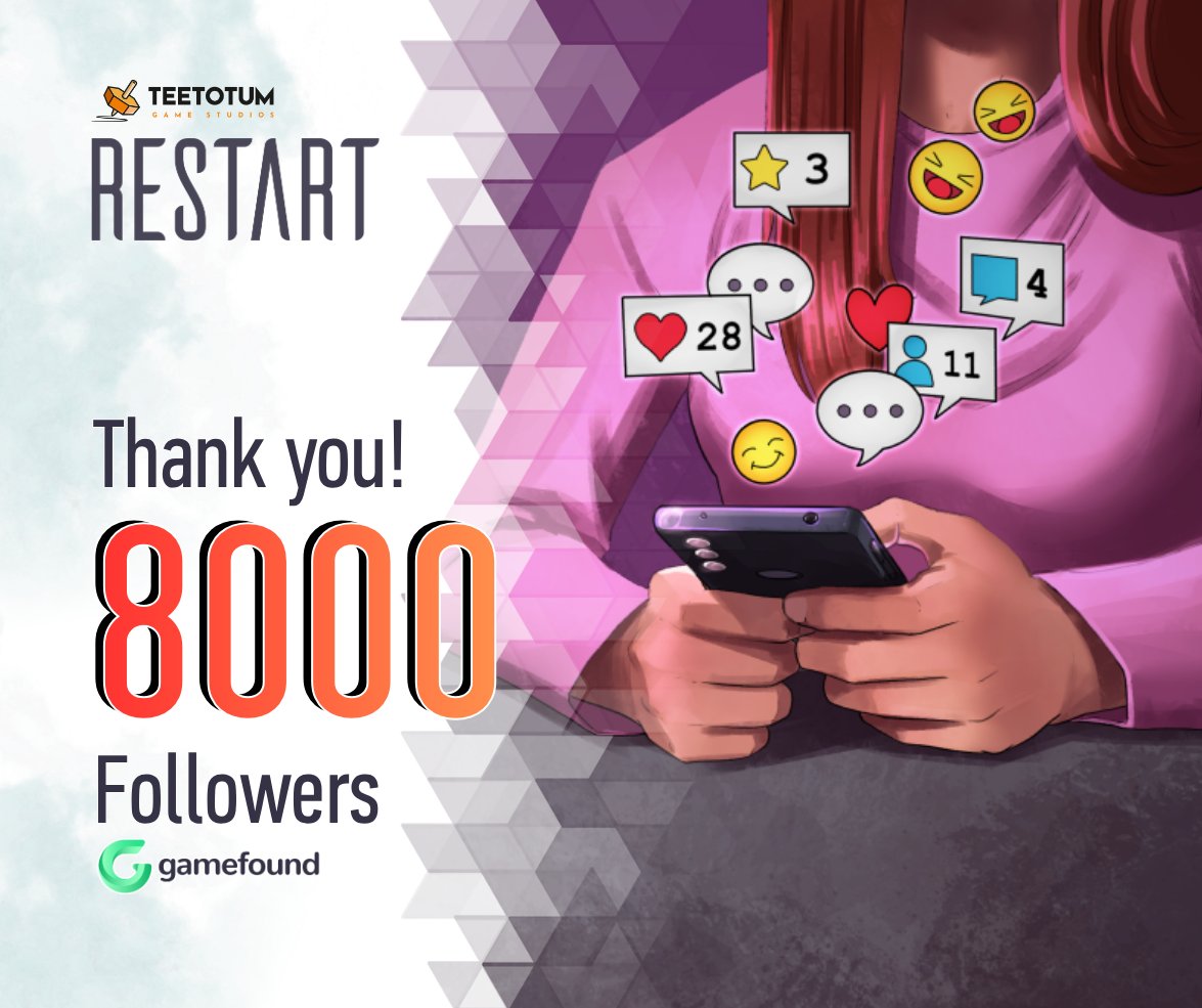 teetotumgames's tweet image. 8.000 people are ready to Restart the world! We couldn't be happier. We are launching in just a couple of hours. Let's all be there! Link in profile💬

#gamefound #boardgames #timetravel #restart