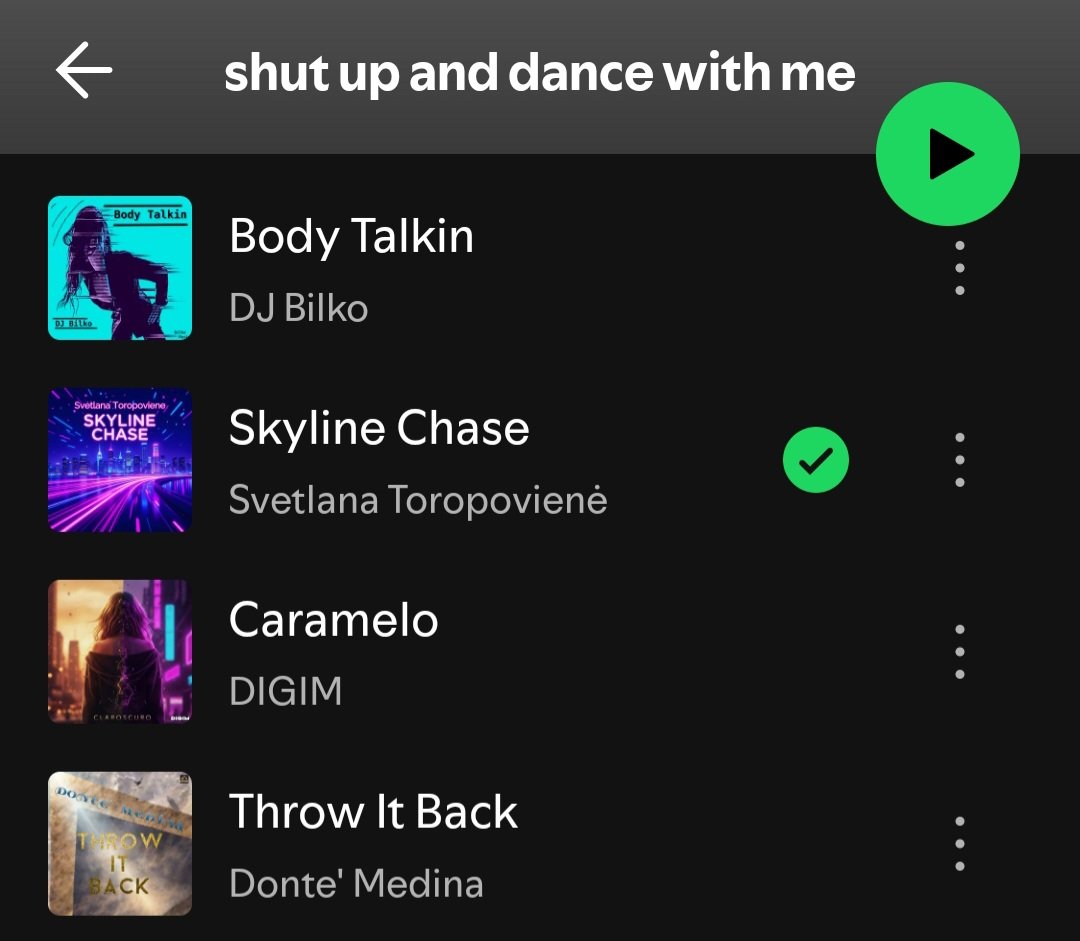 LanaToro21's tweet image. #Gratitude #MusicLovers 

I don't have IG &amp;amp; Tik-Tok but I thank @GenuineMusicLo1 for submitting my track "Skyline Chase" to his Playlist "Shut up and dance with me" 🧡🔥🎧🔥🧡

Dance Music here💯💣👇💣💯
open.spotify.com/playlist/4928i…