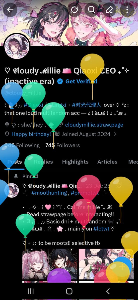 ♡ 𝓒loudy 𝓜illie 👛 Qiaoxi CEO ₊˚⊹ tweet media