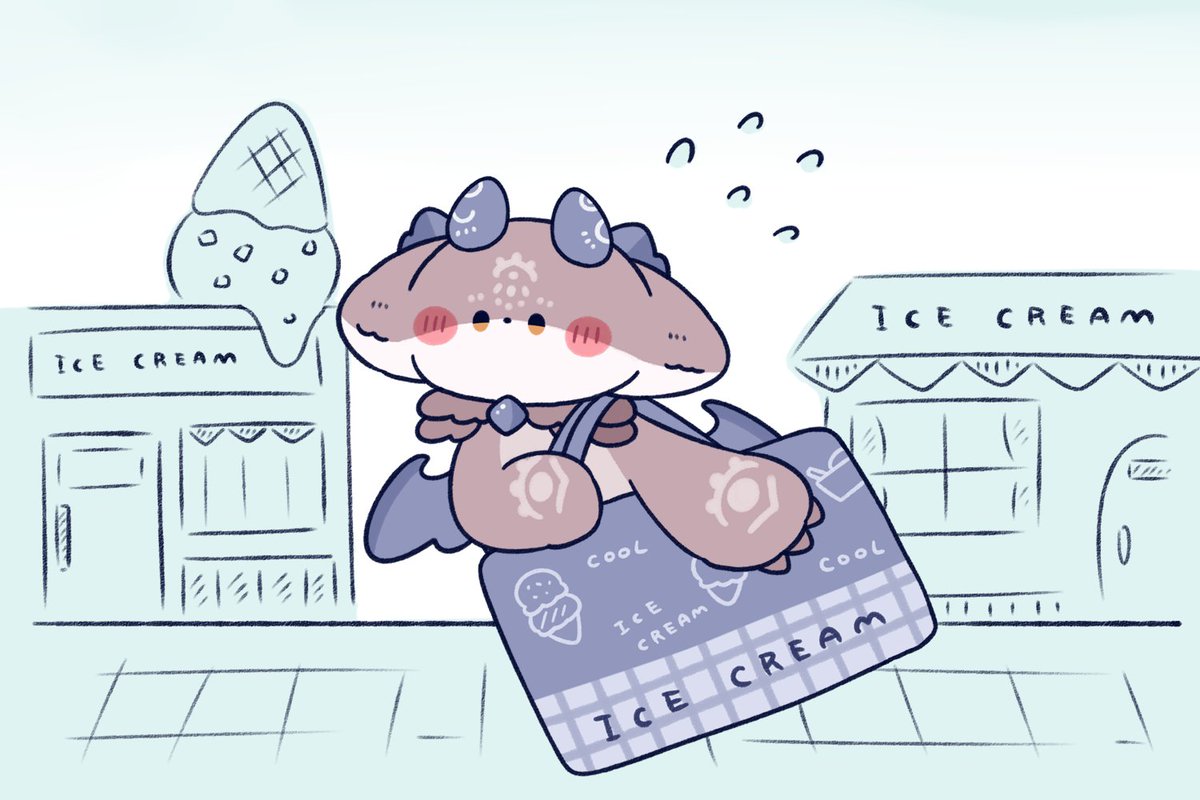 保冷バッグ持参アイパトでび様💜
👿「うおおお！！アイス買うじょ買うじょ～！！！」
#でびるさまにささげるえ
