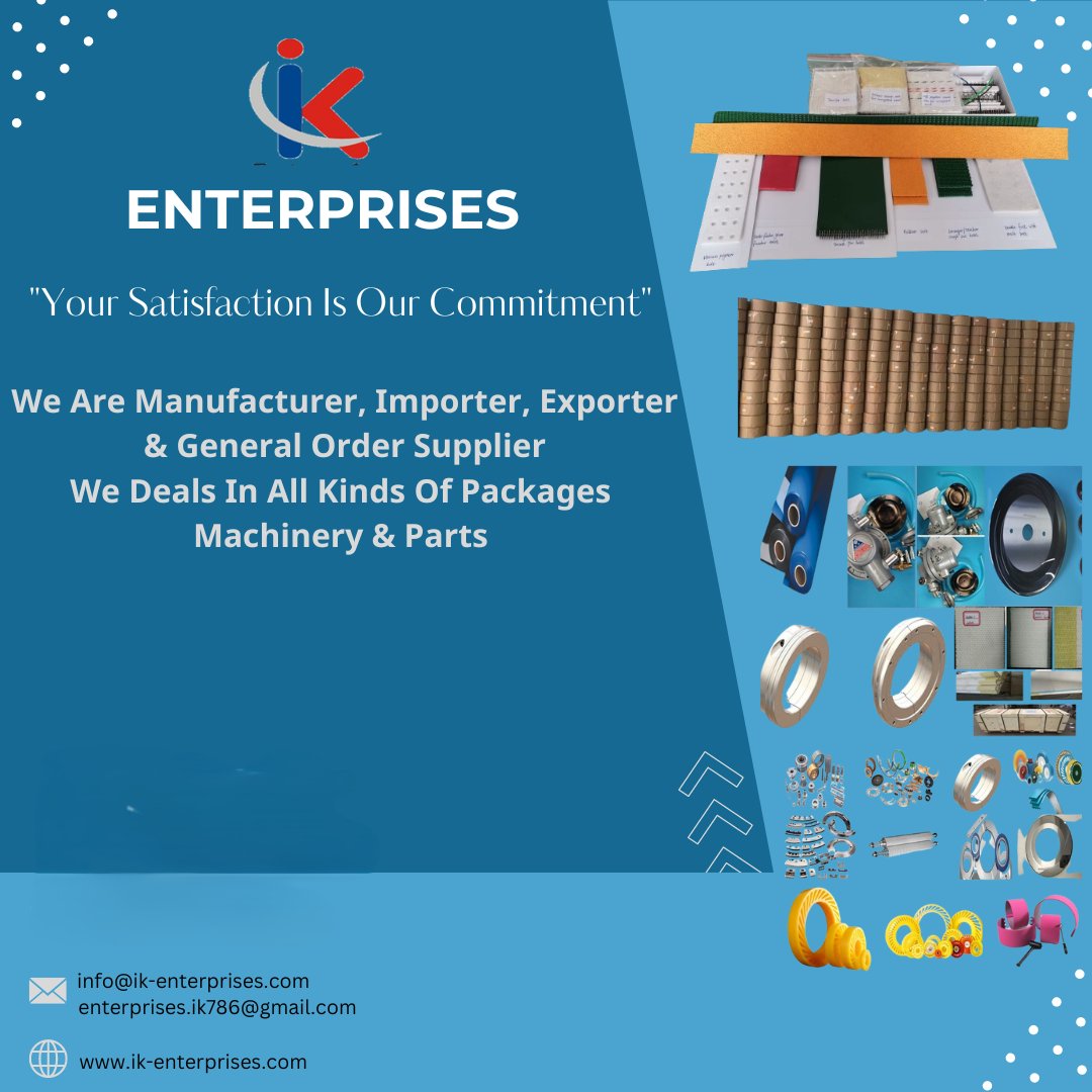 Angela1473638's tweet image. From precision bearings and industrial belts to specialized rollers and mechanical seals.
🌐 ik-enterprises.com
#IKEnterprises #IndustrialSolutions #PackagingMachinery #MachineryParts #Manufacturing
