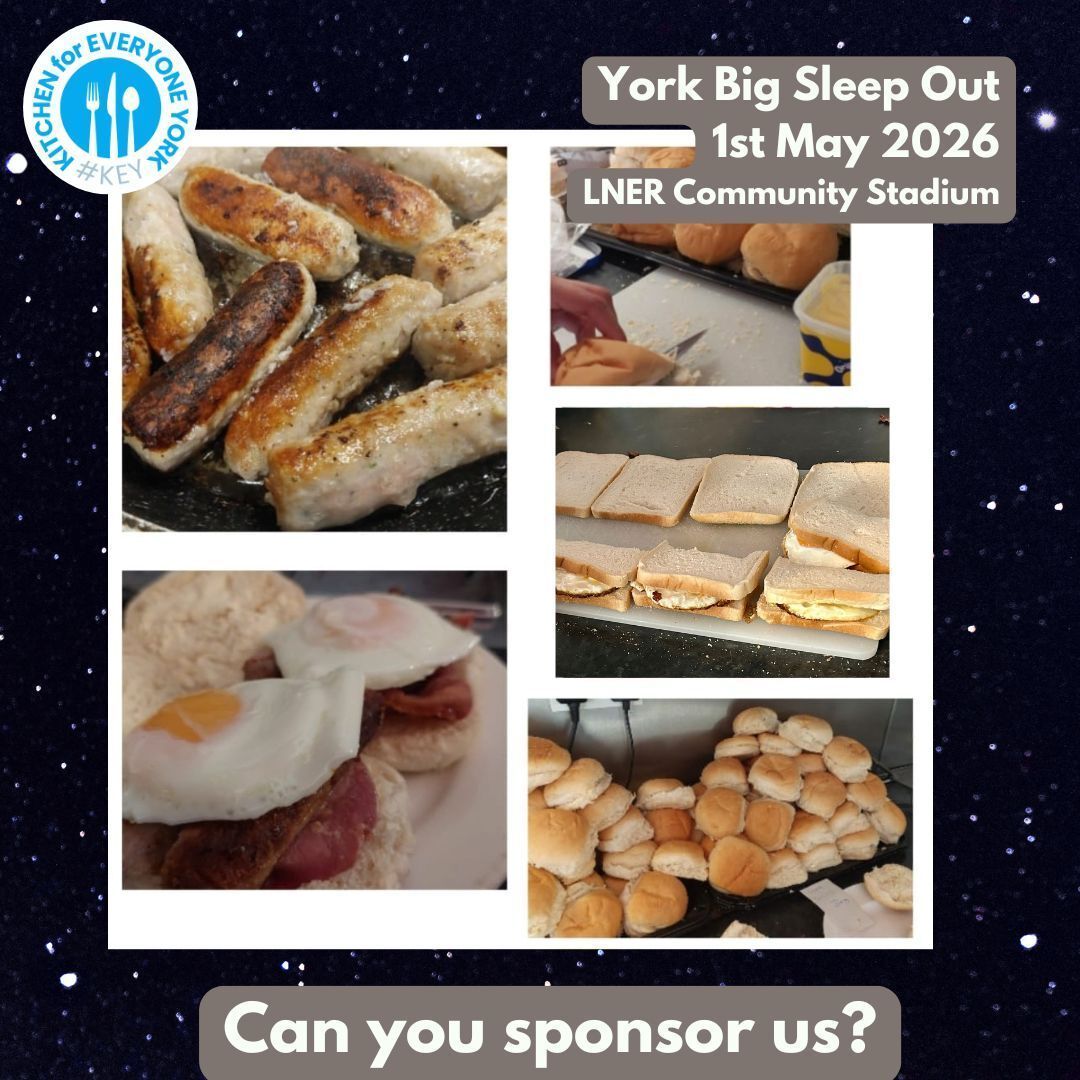KEYYORK_'s tweet photo. A typical breakfast service costs us over £80 every Sunday and we are entirely funded by donations so anything you can spare is really appreciated.
https://t.co/Of9jMMvbbo 

#yorkcharity #yorksleepout2026 #helpinghomelessinyork https://t.co/AlUMwf4BR1