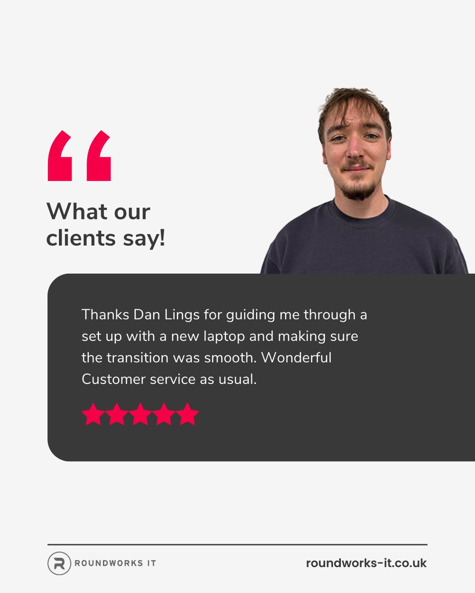 RoundWorks_IT's tweet photo. It's always great to hear this kind of feedback! 😄

We put a lot into making sure things run smoothly day to day for our clients, so it’s good to know it’s making a difference. https://t.co/Q5RbIRvUVJ